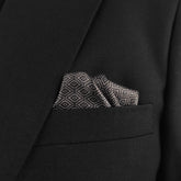 Black & Gold Diamond Pattern Pocket Square2